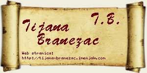Tijana Branežac vizit kartica